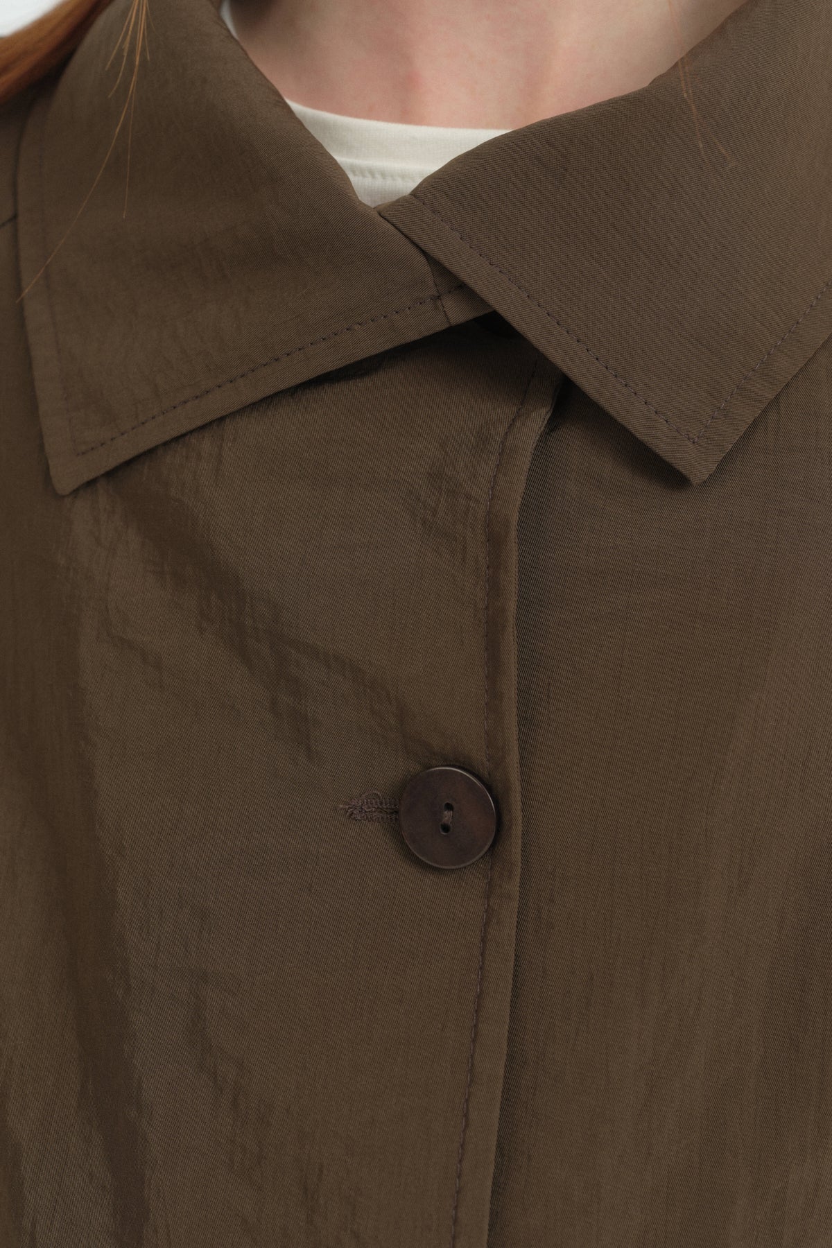 Düğme Detaylı Crop Ceket - Kahve