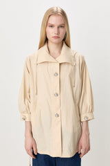 Button-Detailed Oversize Modal Slip-On - Beige