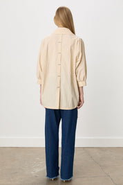 Button-Detailed Oversize Modal Slip-On - Beige