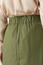 Düğme Detaylı Poplin Pamuk Etek - Amazon