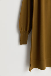 Button Detail Knitted Tunic - Olive