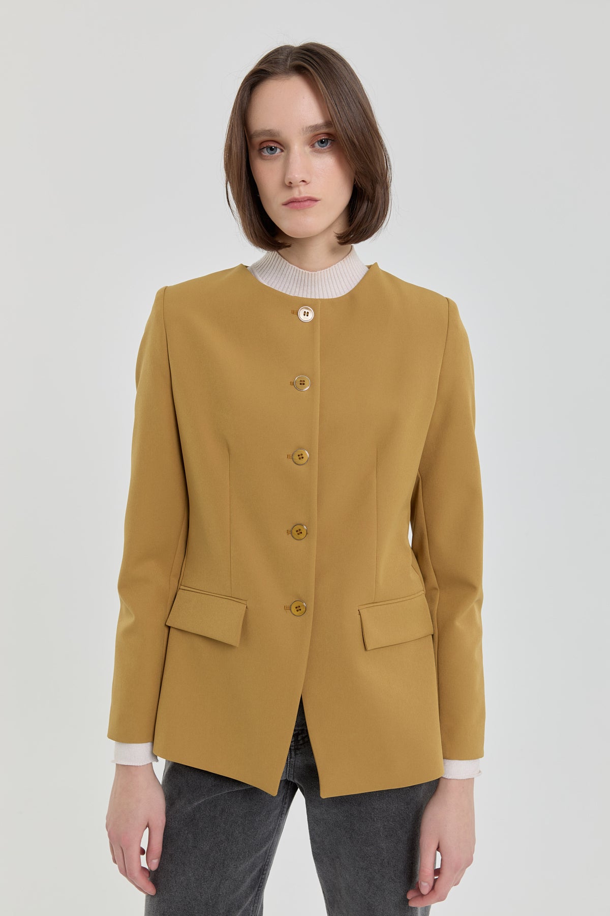 Buttoned Classic Jacket - Acid