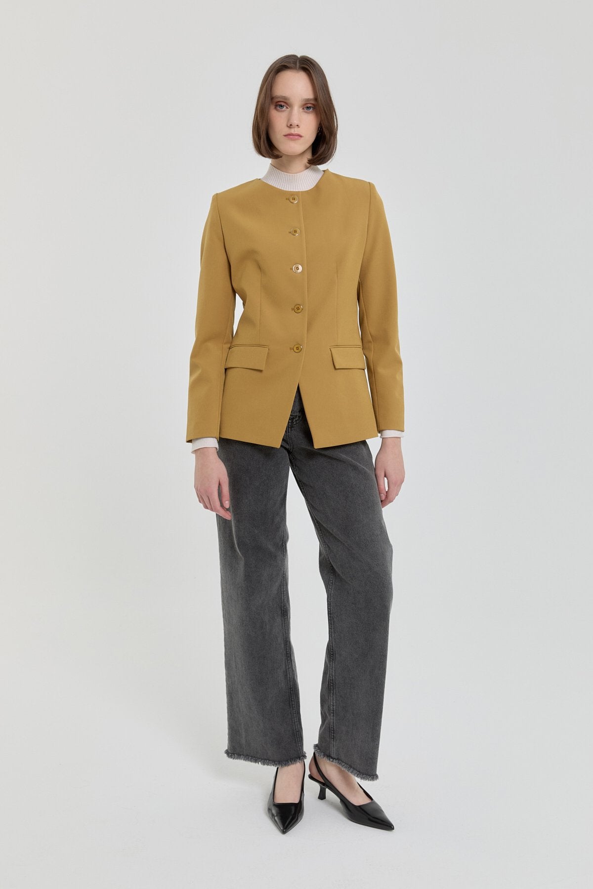 Buttoned Classic Jacket - Acid