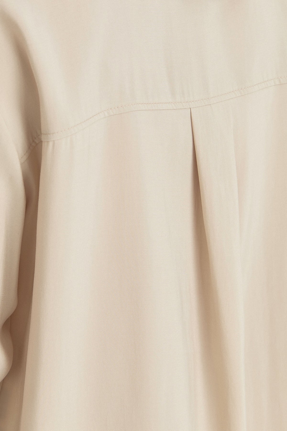 Dropped Shoulder Basic Modal Shirt - Beige