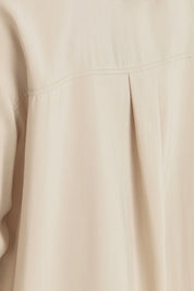 Dropped Shoulder Basic Modal Shirt - Beige