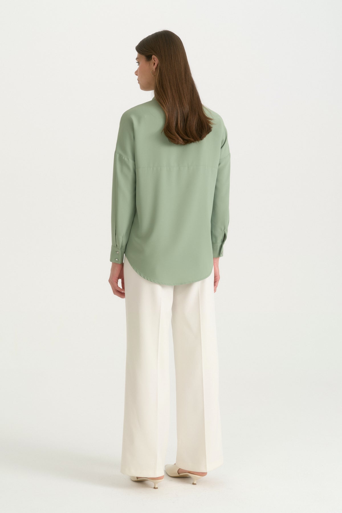 Comfort Fit Shirt with Dropped Shoulders - Çağla