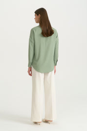 Comfort Fit Shirt with Dropped Shoulders - Çağla