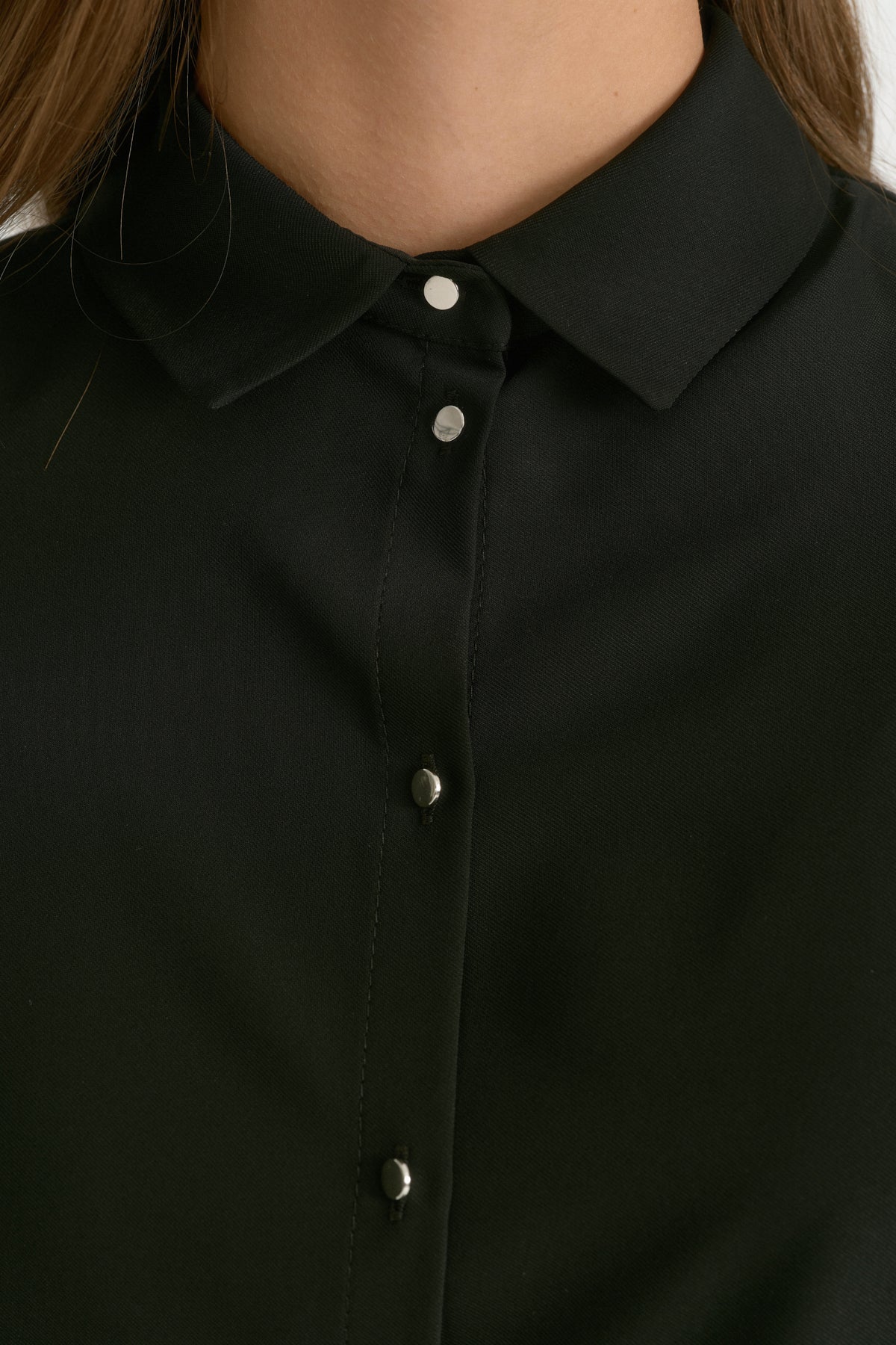 Drop Shoulder Relaxed Fit Shirt - Black