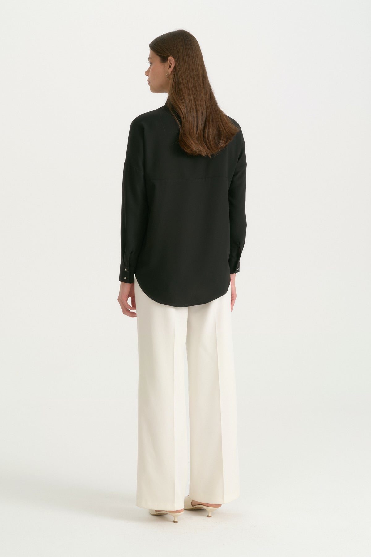 Drop Shoulder Relaxed Fit Shirt - Black