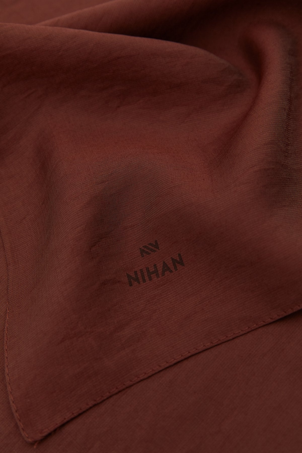 Plain Style Scarf - Dark Brown