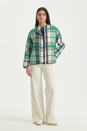 Plaid Thin Jacket - Benetton Green
