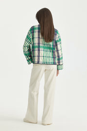 Plaid Thin Jacket - Benetton Green