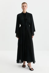Elbiseli Abaya Takım - Siyah