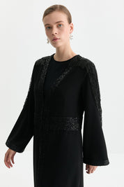 Elbiseli Kaftan - Siyah