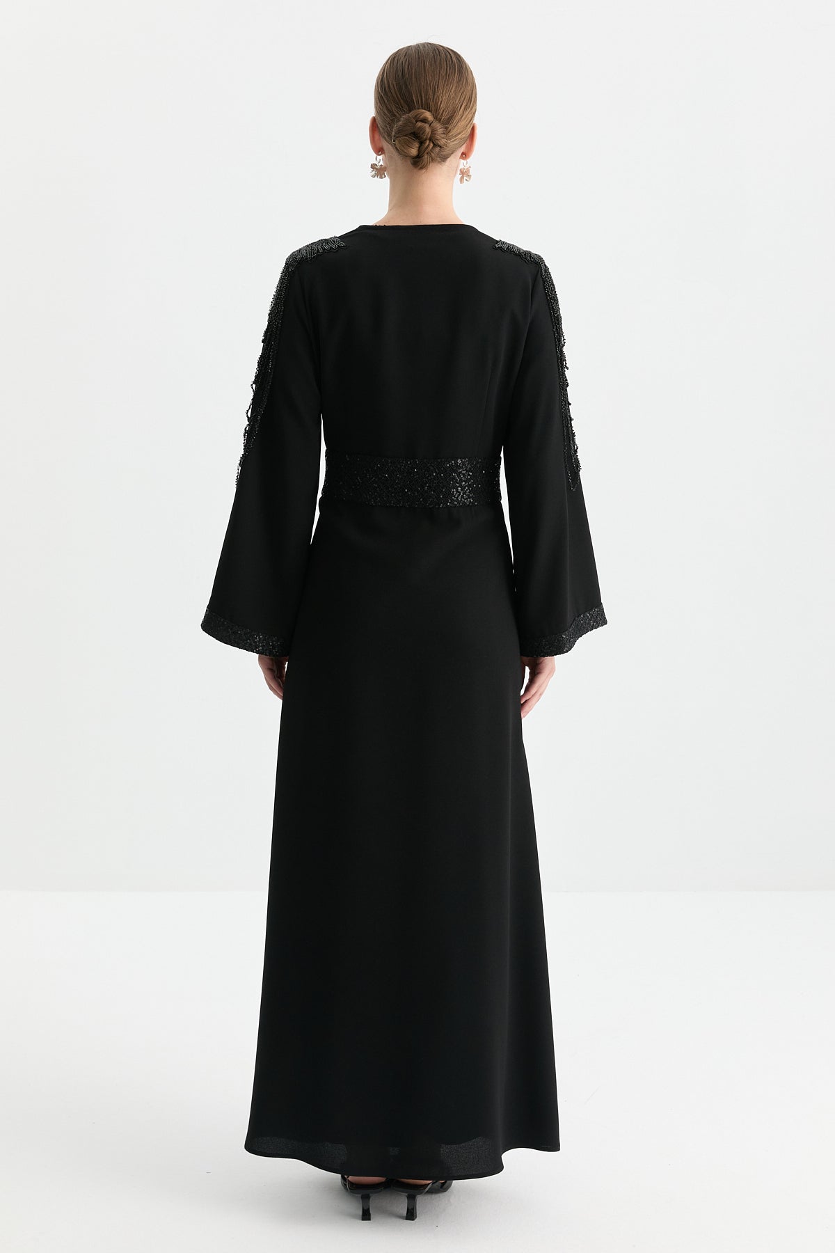 Elbiseli Kaftan - Siyah