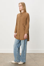 Etek Altı Püsküllü Tencel Tunik - Camel