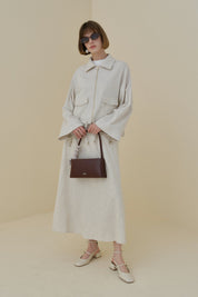 Skirt and Jacket Cotton Set - Beige