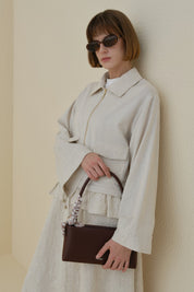 Skirt and Jacket Cotton Set - Beige