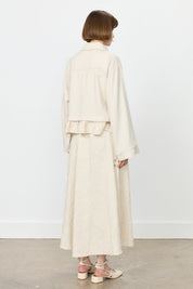 Skirt and Jacket Cotton Set - Beige