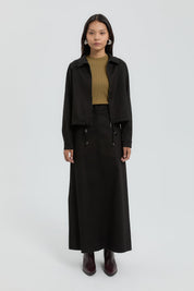 Skirt and Jacket Set - Black