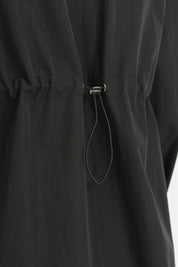 Fermuar Detaylı Oversize Spor Kap - Siyah