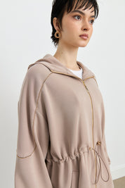 Cupra Oysho Zippered Knit Set - Latte