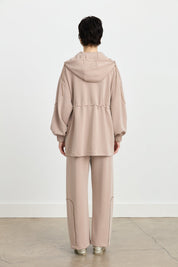 Cupra Oysho Zippered Knit Set - Latte