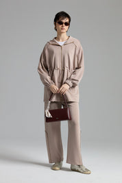 Cupra Oysho Zippered Knit Set - Latte
