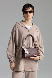 Cupra Oysho Zippered Knit Set - Latte