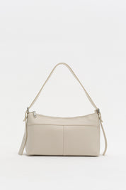 Zip Shoulder Bag - Beige