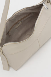 Zip Shoulder Bag - Beige