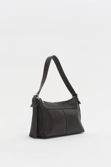 Zippered Shoulder Bag - Coffee
