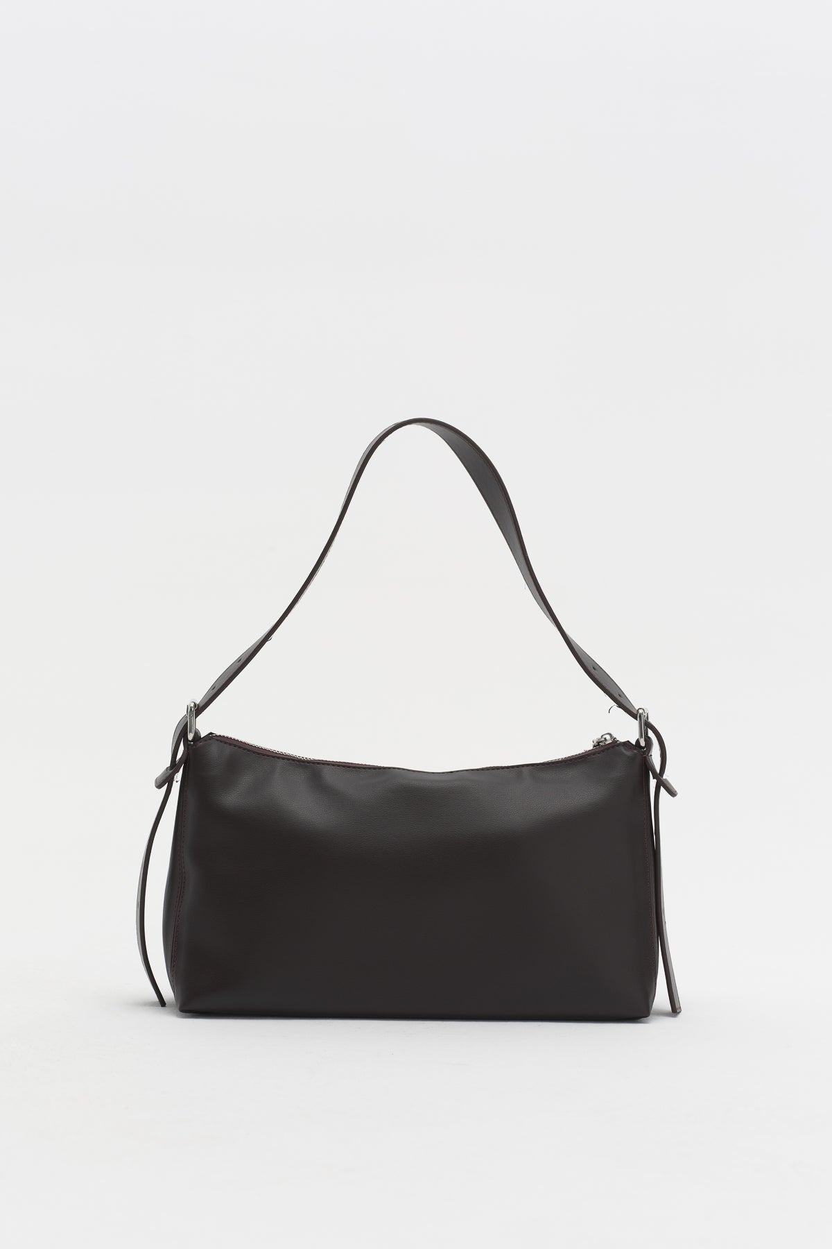 Zippered Shoulder Bag - Coffee