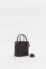 Fermuarlı Satchel Çanta - Kahve
