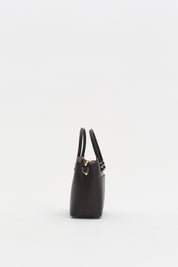 Fermuarlı Satchel Çanta - Kahve