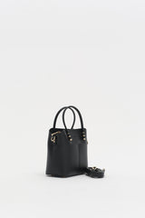 Fermuarlı Satchel Çanta - Siyah
