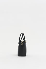 Fermuarlı Satchel Çanta - Siyah