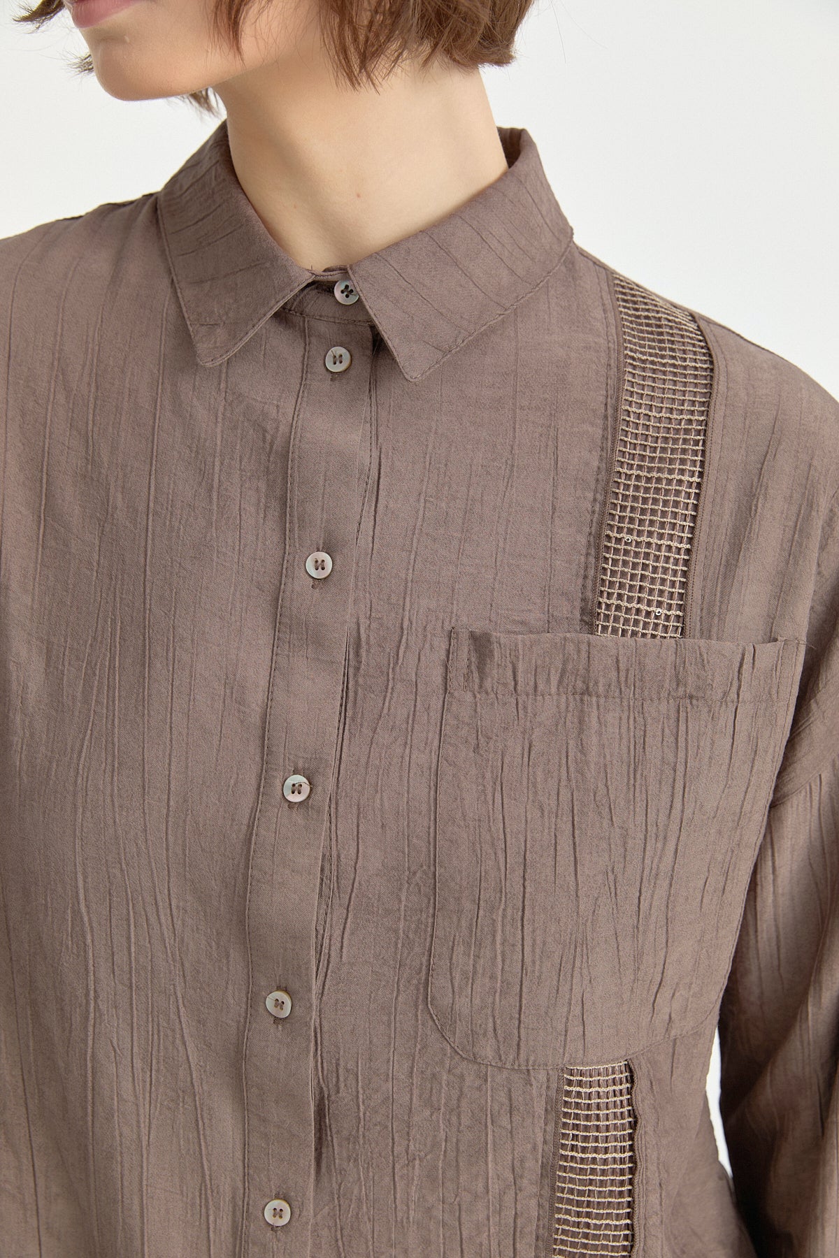 Rayon Tunic Set with Elephant and Stone Accessory Detail - Coffee