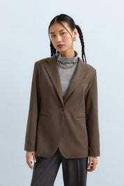 Fitted Classic Jacket - Light Brown