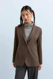 Fitted Classic Jacket - Light Brown
