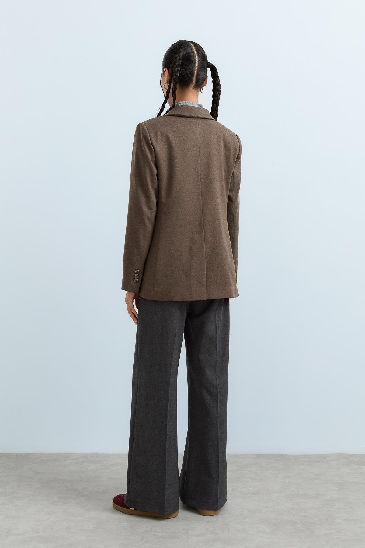Fitted Classic Jacket - Light Brown