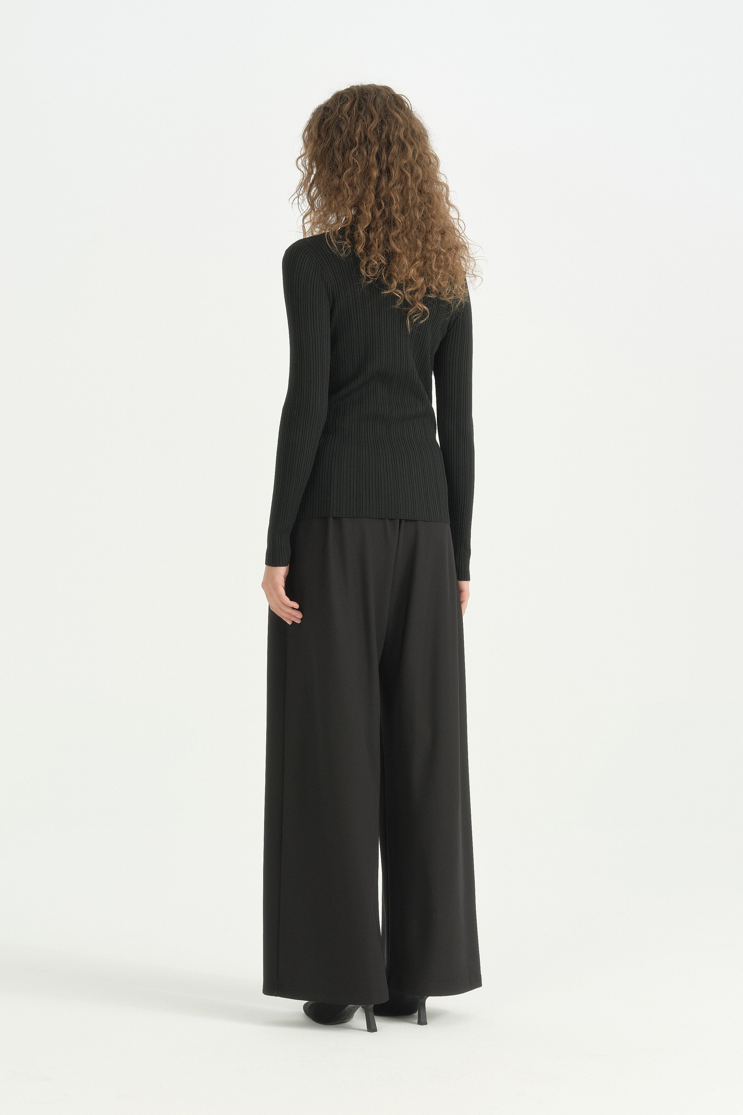 Fitilli Triko Body Bluz - Siyah