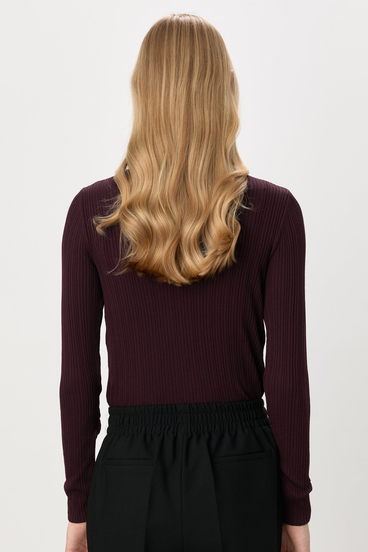 Fitilli Triko Rayon Bluz - Bordo