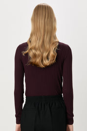 Fitilli Triko Rayon Bluz - Bordo
