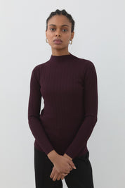 Fitilli Triko Rayon Bluz - Bordo