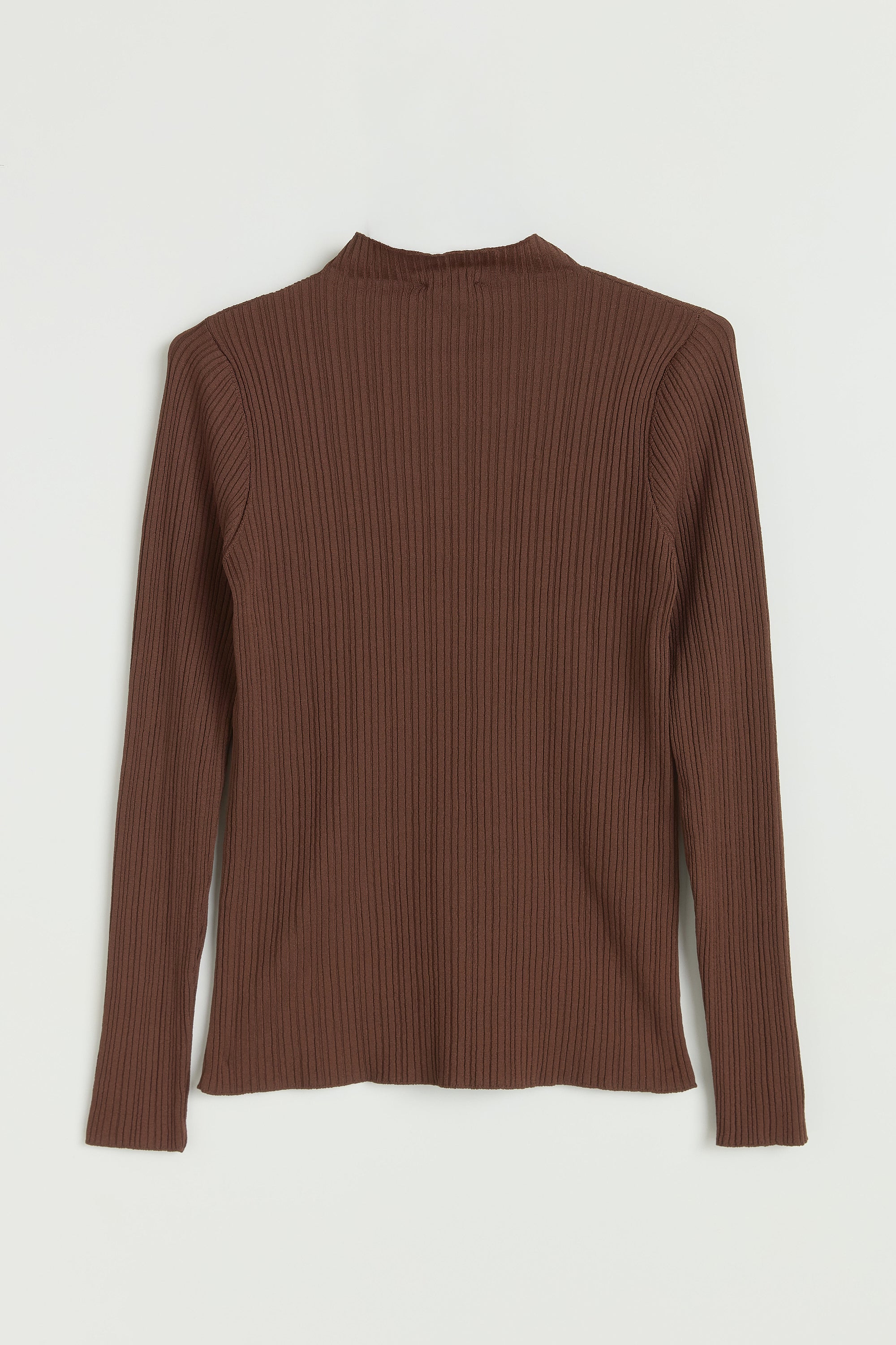 Fitilli Triko Rayon Bluz - Kahve