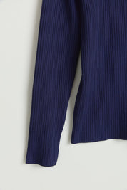 Fitilli Triko Rayon Bluz - Lacivert