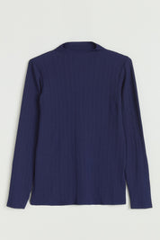 Fitilli Triko Rayon Bluz - Lacivert