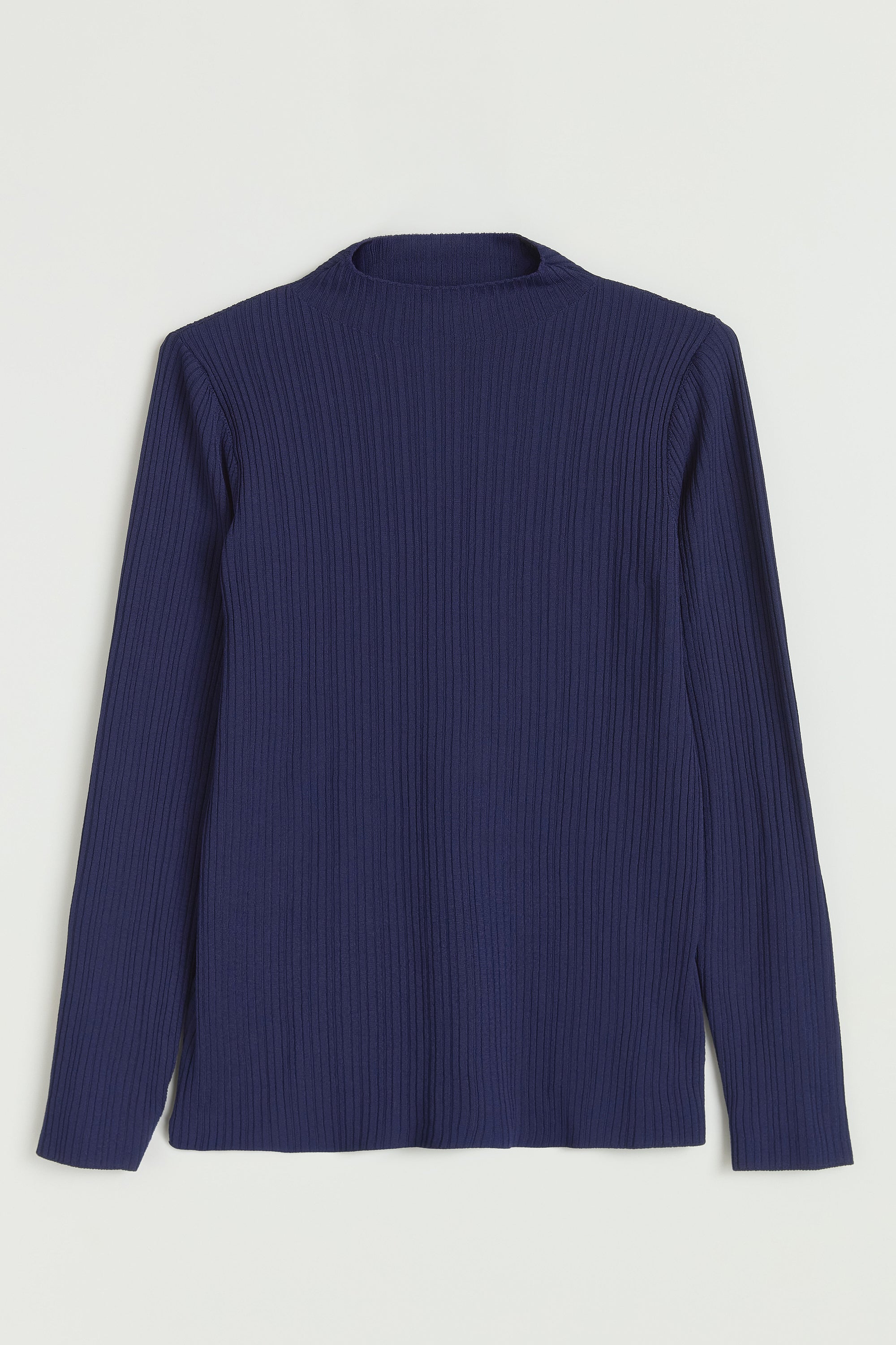 Fitilli Triko Rayon Bluz - Lacivert