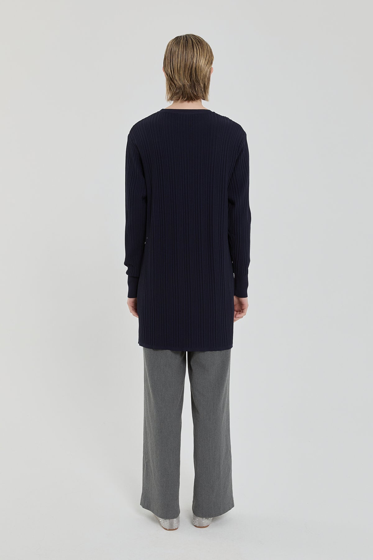 Fitilli Triko Tunik - Lacivert